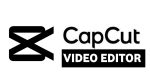 CapCut Video Editor logo: A sleek and modern logo featuring the words "CapCut Video Editor" in bold, white letters on a vibrant blue background.