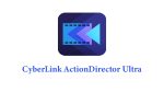 Version 1: Logo for CyberLink ActionDirector Ultra, featuring sleek design with bold text and modern graphics.