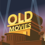 Old Movies Hollywood Classics logo: a vintage film reel with the words "Old Movies" written in retro font.