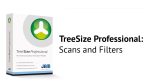 TreeSize Professional scans and filters, providing detailed insights into the size of trees.