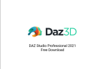 "Daz Studio Professional Crack" - A software logo with the words "Daz Studio" and "Professional Crack" written in bold letters.